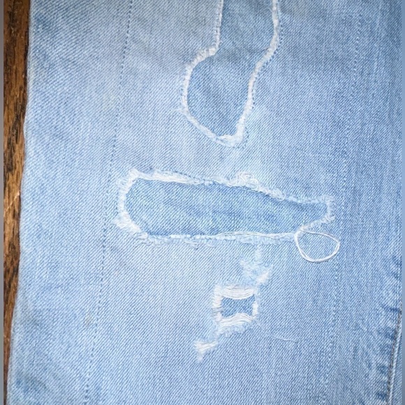 J crew broken in boyfriend bootcut light wash distressed jeans - Picture 5 of 6